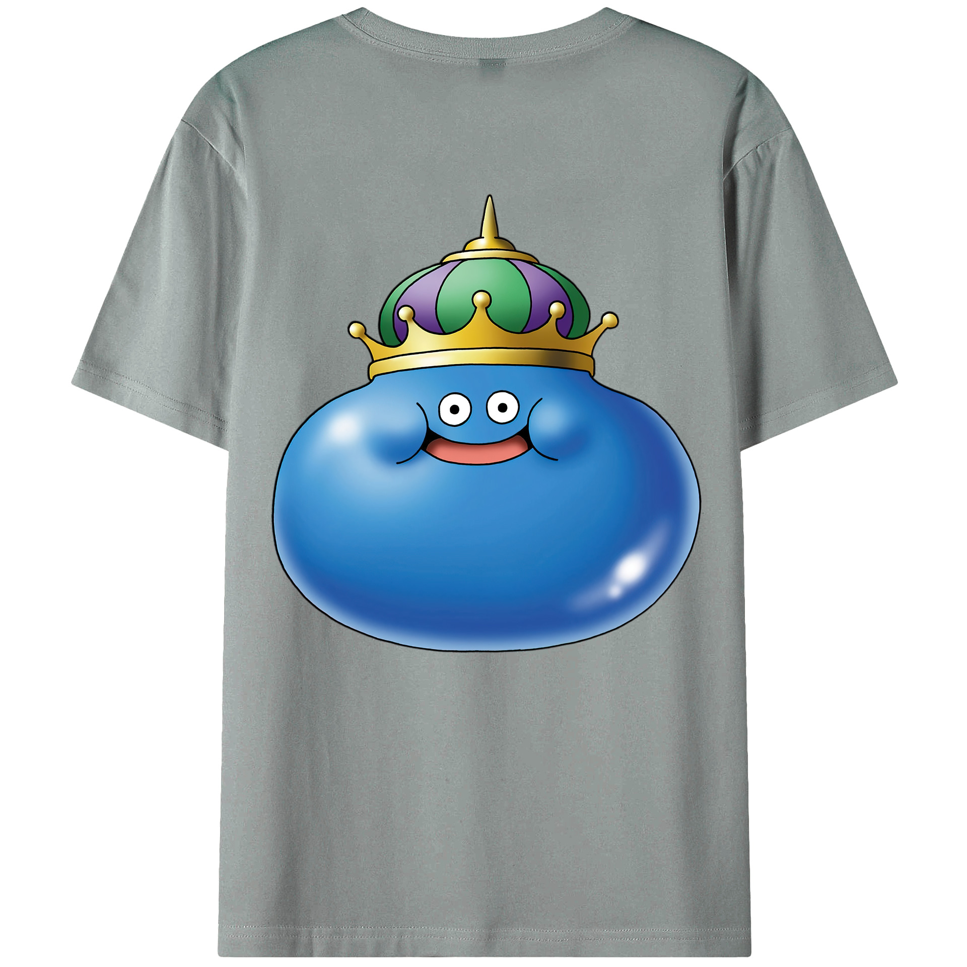 （画像用） ドラゴンクエスト Doragon Kuesuto Dragon Quest 綿100％ メンズ半袖Tシャツ（バックプリント） 通気性
